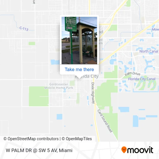 W PALM DR @ SW 5 AV map