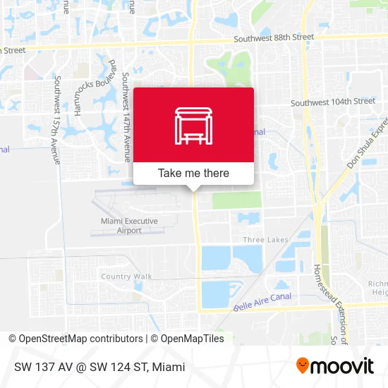 SW 137 AV @ SW 124 ST map