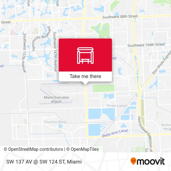 SW 137 AV @ SW 124 ST map