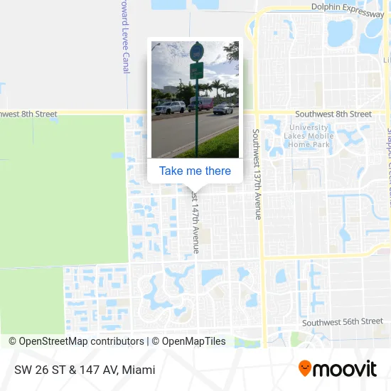 Mapa de SW 26 ST & 147 AV
