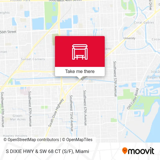 S DIXIE HWY & SW 68 CT (S/F) map