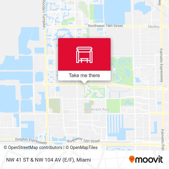 NW 41 St & NW 104 Av (E/F) map