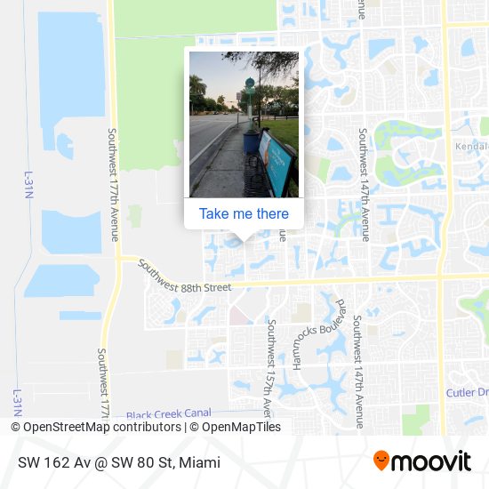 SW 162 Av @ SW 80 St map