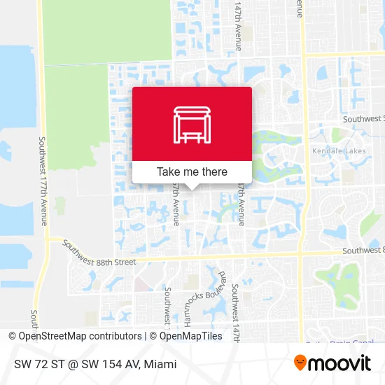 SW 72 ST @ SW 154 AV map