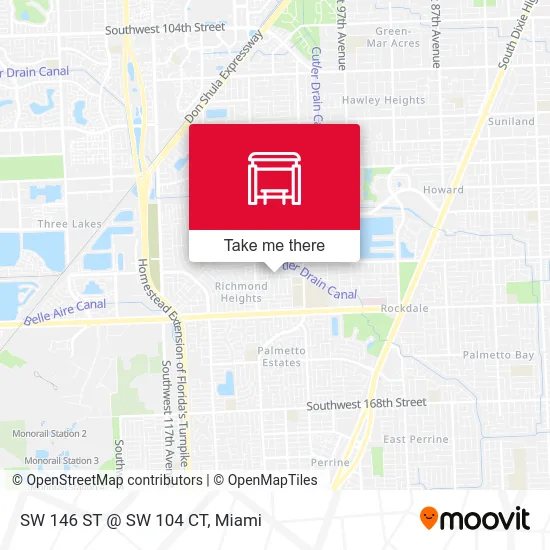 SW 146 ST @ SW 104 CT map