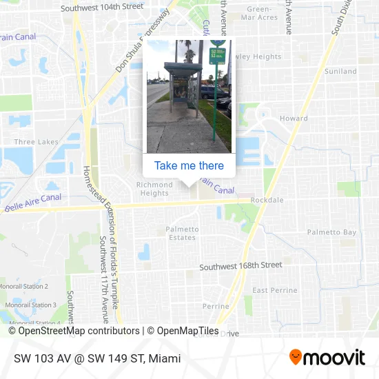 Mapa de SW 103 AV @ SW 149 ST
