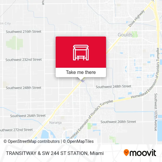 TRANSITWAY & SW 244 ST STATION map