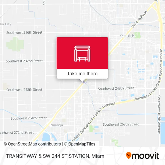 TRANSITWAY & SW 244 ST STATION map