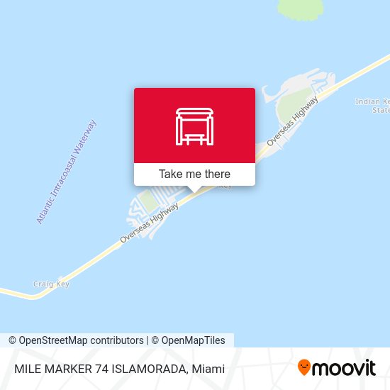 MILE MARKER 74 ISLAMORADA map