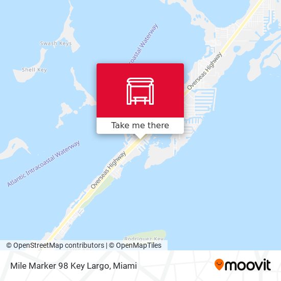 Mile Marker 98 Key Largo map