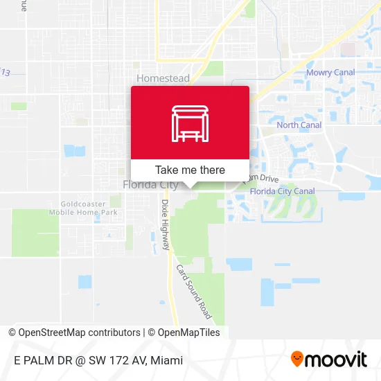 E PALM DR @ SW 172 AV map