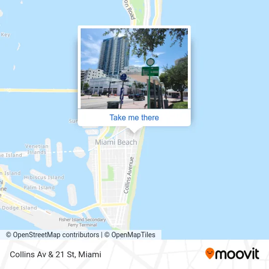 Collins Av & 21 St map