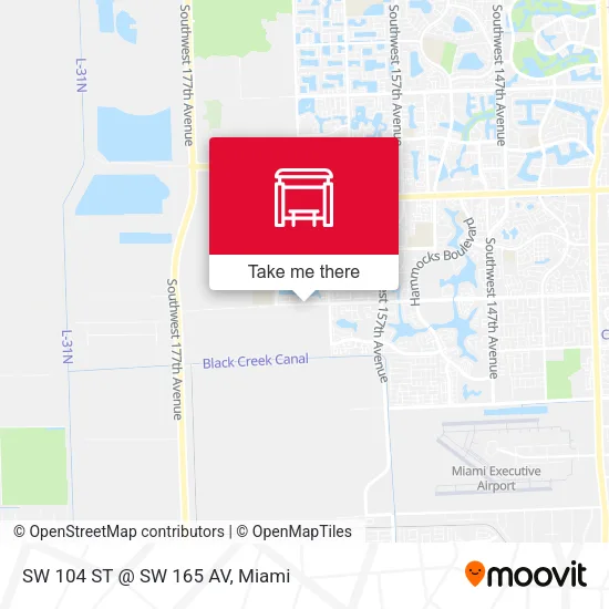 SW 104 ST @ SW 165 AV map