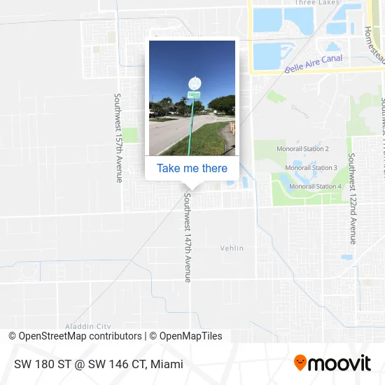 SW 180 ST @ SW 146 CT map