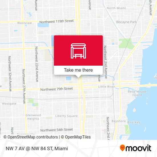 NW 7 AV @ NW 84 ST map