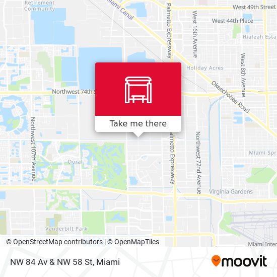 NW 84 Av & NW 58 St map