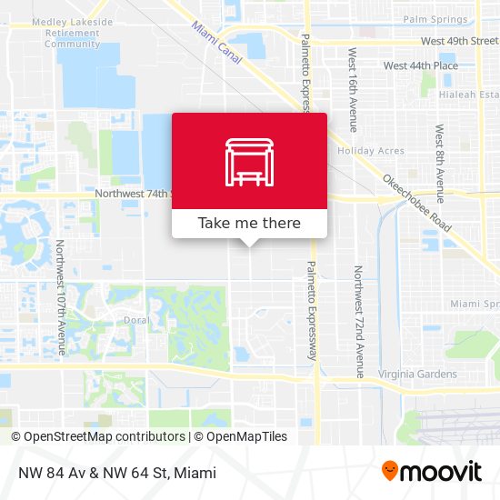 Mapa de NW 84 Av & NW 64 St