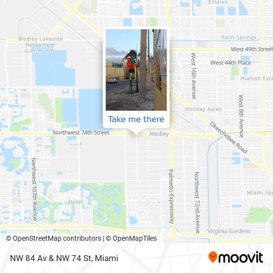 NW 84 Av & NW 74 St map