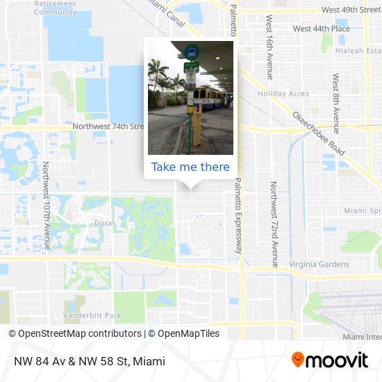 NW 84 Av & NW 58 St map