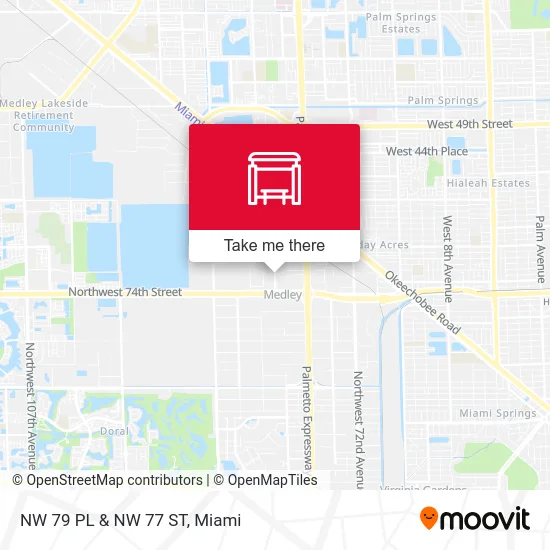 NW 79 PL & NW 77 ST map