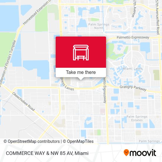 Mapa de Commerce Way & NW 85 Av