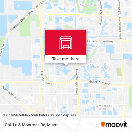 Oak Ln & Montrose Rd map