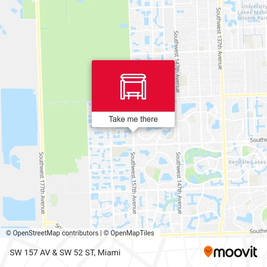 SW 157 AV & SW 52 ST map