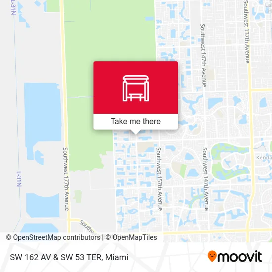 SW 162 AV & SW 53 TER map
