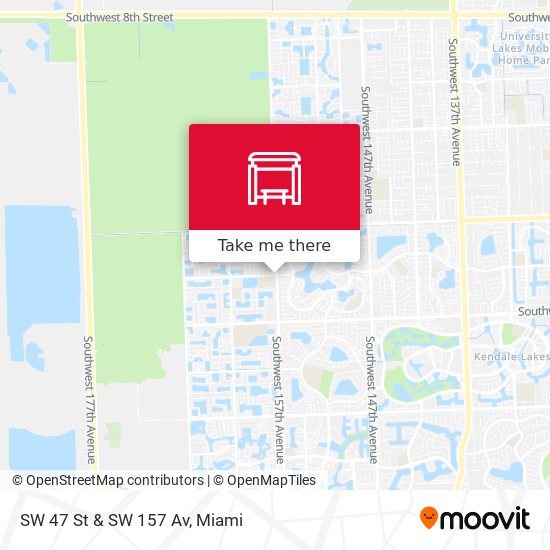 SW 47 St & SW 157 Av map