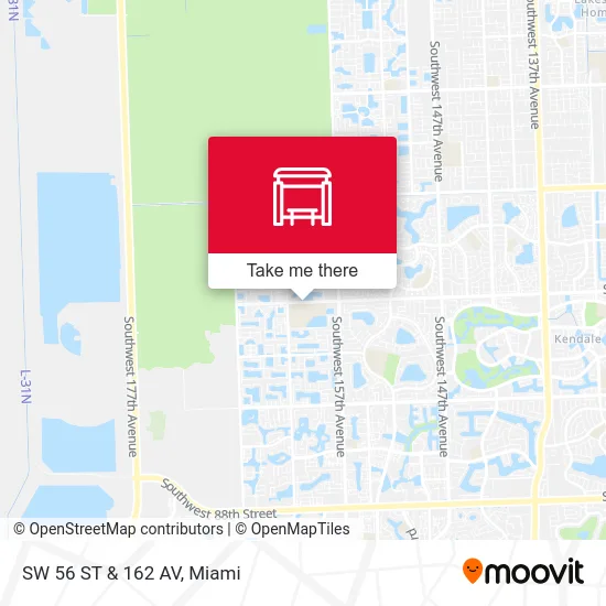 SW 56 ST & 162 AV map