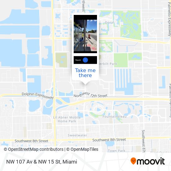 Mapa de NW 107 Av & NW 15 St