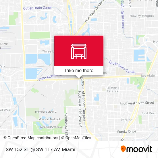 Mapa de SW 152 ST @ SW 117 AV
