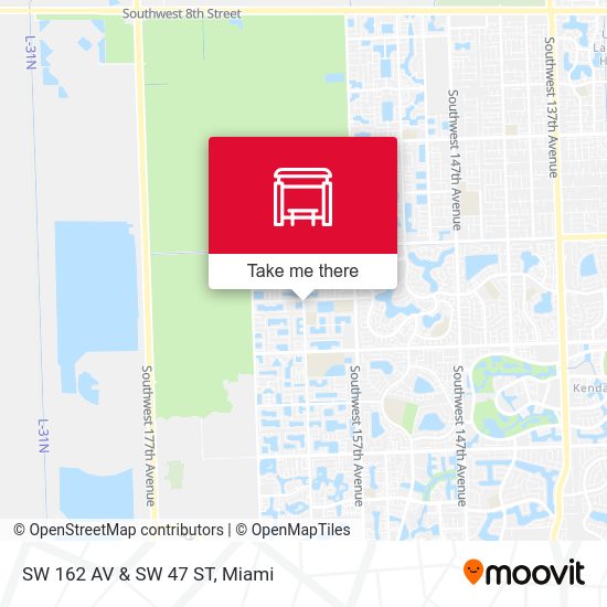 SW 162 Av & SW 47 St map