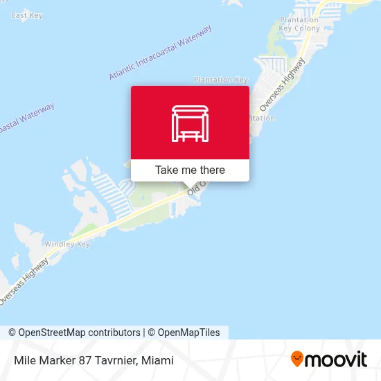 Mile Marker 87 Tavrnier map