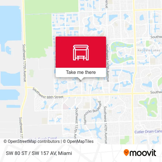 Mapa de SW 80 ST / SW 157 AV