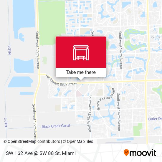 SW 162 Ave @ SW 88 St map