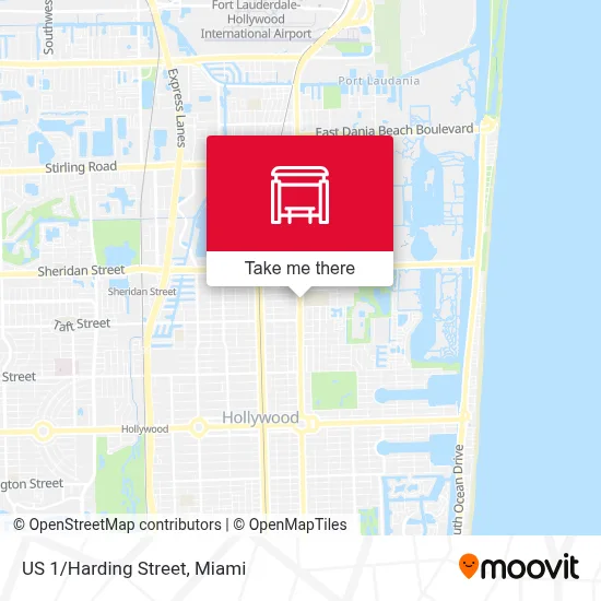 US 1/Harding Street map