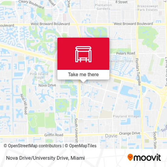 Nova Drive/University Drive map