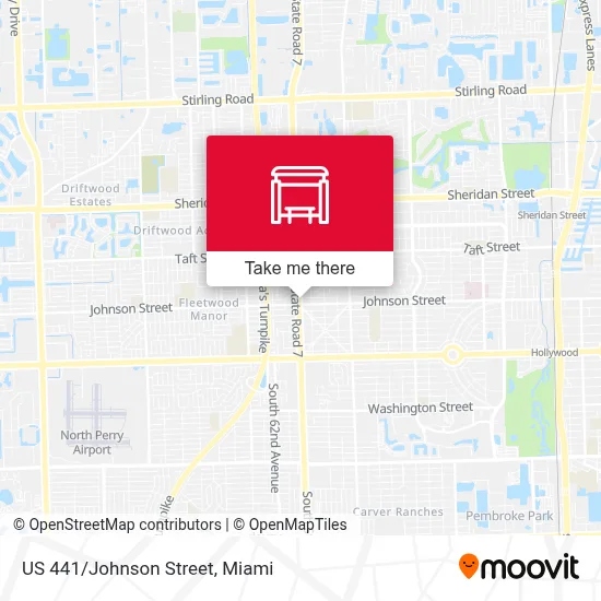 US 441/Johnson Street map
