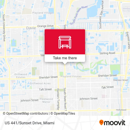 US 441/Sunset Drive map