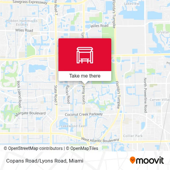 Copans Road/Lyons Road map