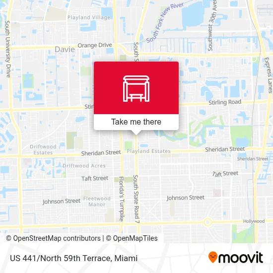 US 441/North 59th Terrace map