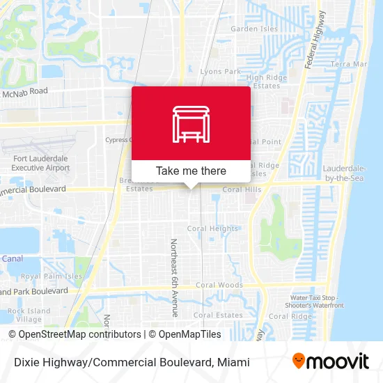 Dixie Highway / Commercial Boulevard map
