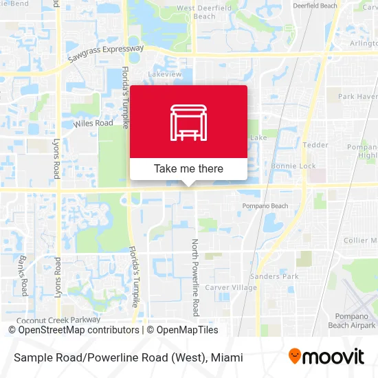 Sample Road / Powerline Road (West) map