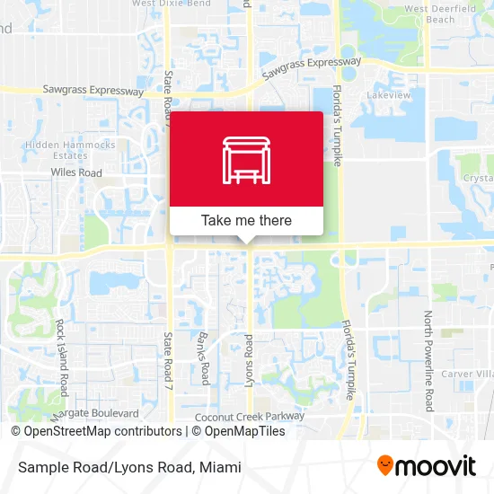 Sample Road/Lyons Road map