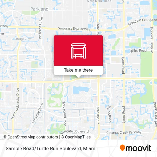 Mapa de Sample Road / Turtle Run Boulevard