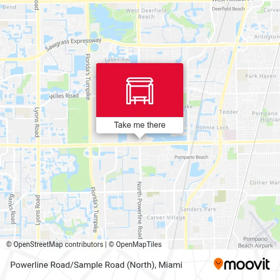 Powerline Road / Sample Road (North) map