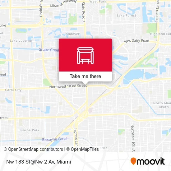 Mapa de Nw 183 St@Nw 2 Av