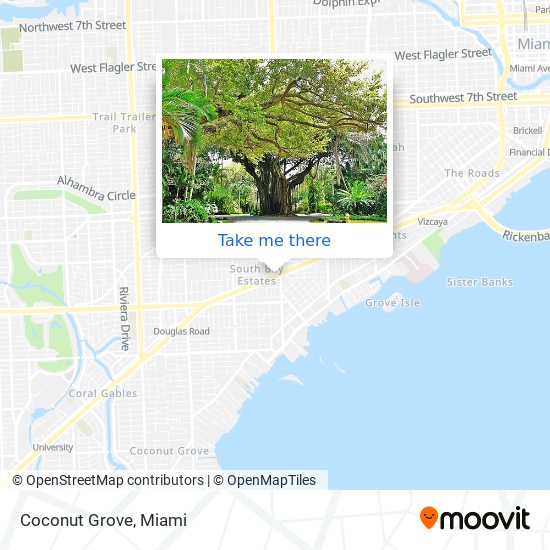 Coconut Grove map