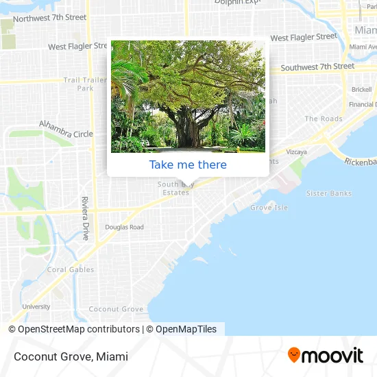 Coconut Grove Zip Code Map How To Get To Coconut Grove In Miami By Bus, Subway Or Light Rail?